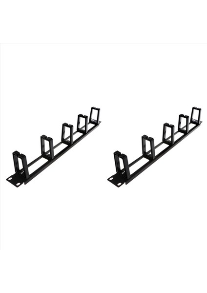 2pc 19INCH 1u Raf Dolapları Kablo Yönetim Ağı Organizatörü Hollow Metal Base Beş Yüzük Çıkarılabilir Tel Yöneticisi Çerçeve (Yurt Dışından)