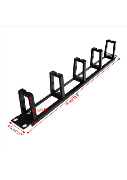 2pc 19INCH 1u Raf Dolapları Kablo Yönetim Ağı Organizatörü Hollow Metal Base Beş Yüzük Çıkarılabilir Tel Yöneticisi Çerçeve (Yurt Dışından) fırsatları