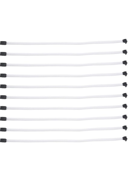 10PCS 50CM Sata 3 0 Iıı Sata3 7pın Veri Kablo Kablolu 6gb/s SSD Kabloları HDD Sabit Disk Veri Kablosu (Beyaz) (Yurt Dışından)