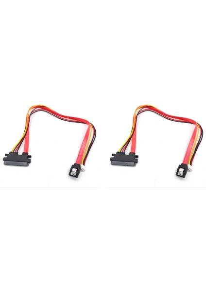 2x Sabit Disk Veri Güç Kaynağı Entegre Kablo Küçük 4pin Dişi ve Sata 3 0 Erkek Ila Sata 22PIN (7+15PIN) (Yurt Dışından)