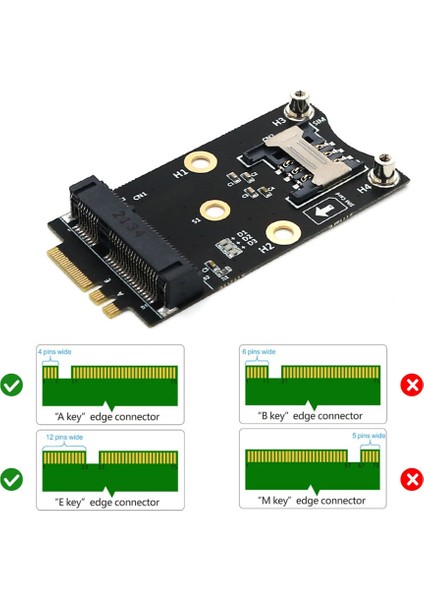 M 2 Wifi Adaptör Mini Pcıe Kablosuz Ağ Kartı M2 Ngff Anahtar A+E Wifi Kart Raiser Yuvası (Yurt Dışından) indirimleri