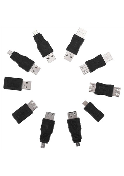 10PCS Otg 5 Pin F/m Mini Değiştirici Adaptör Dönüştürücü USB Erkek-Kadın Mikro-Usb (Yurt Dışından)