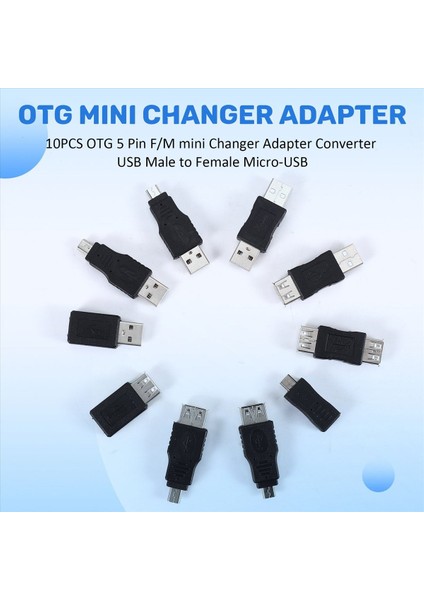 10PCS Otg 5 Pin F/m Mini Değiştirici Adaptör Dönüştürücü USB Erkek-Kadın Mikro-Usb (Yurt Dışından) fırsatları