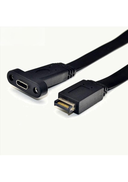 2x USB 3 1 Tip C Ön Panel Başlığı Uzatma Kablosu E Tip Ila USB 3 1 Tip C Kablosu Dahili Adaptör Kablosu (50 Cm) (Yurt Dışından) fiyatları