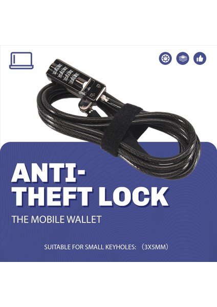 Dizüstü Bilgisayar Kilidi 7000 3X5MM Küçük Anahtar Deli Bilgisayar Dell Alien Spirit Için Uygun Hırsızlık Önleme Kilidi (Yurt Dışından) fırsatları