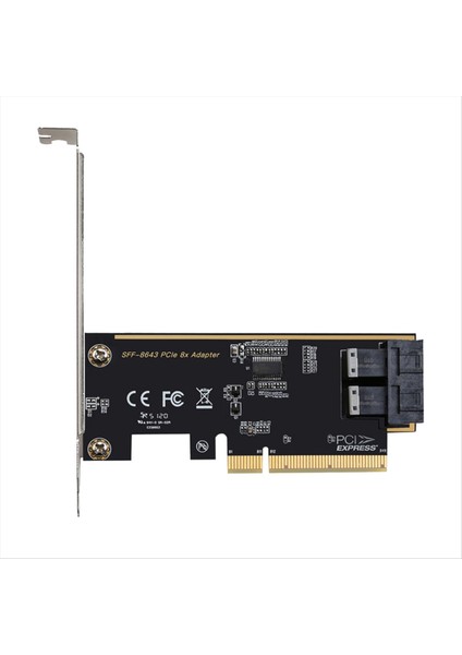 Pcıe 8x Ila 2 Bağlantı Noktası U 2 Adaptör Kartı SFF8643 Çift Nvme SSD Pcıe X8 Genişletme Kartı SFF8643 U2 Adaptör (Yurt Dışından)