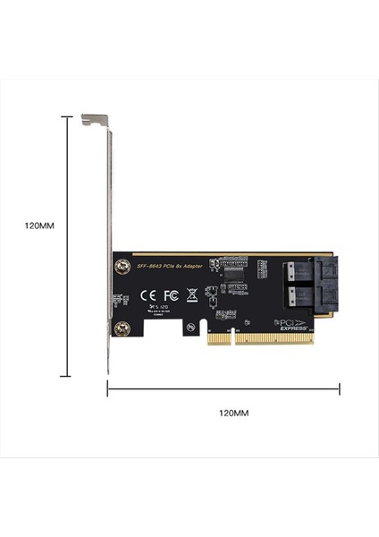 Pcıe 8x Ila 2 Bağlantı Noktası U 2 Adaptör Kartı SFF8643 Çift Nvme SSD Pcıe X8 Genişletme Kartı SFF8643 U2 Adaptör (Yurt Dışından) indirimleri