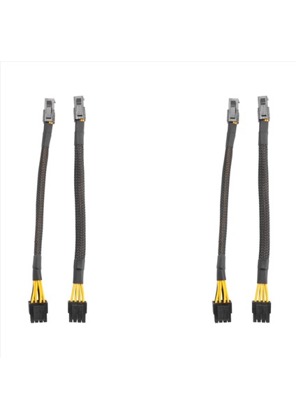 4x Atx 4 Pın Denti Anartı Cpu 8 (4+4) Pin Erkek Eps 12V Dönüştürücü Adaptör Uzatma Kablosu Örgülü Kneçyalı (Yurt Dışından)