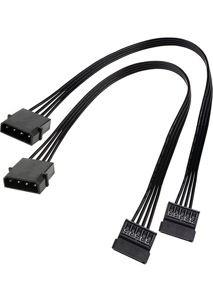 Molex Ide 4 Pin Erkek To 15 Pin Dişi Sata Güç Dönüştürücü Bağdaştırıcı Kablosu Sabit Sürücü HDD SSD Güç Uzatma Kablosu 4 Paket (Yurt Dışından) modelleri