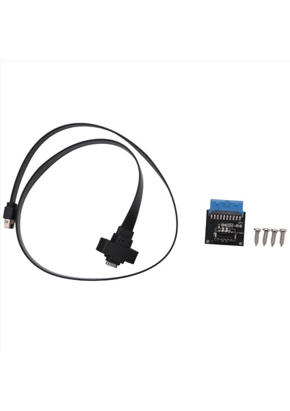 USB 3 1 Tip C Ön Panel Başlık Uzatma Kablosu 50 cm USB 3 1 Tip E - USB 3 1 Tip C Kablosu Gen 2 10 Gbps Kablo (Yurt Dışından)