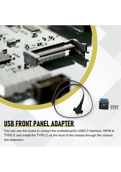 USB 3 1 Tip C Ön Panel Başlık Uzatma Kablosu 50 cm USB 3 1 Tip E - USB 3 1 Tip C Kablosu Gen 2 10 Gbps Kablo (Yurt Dışından) fırsatları