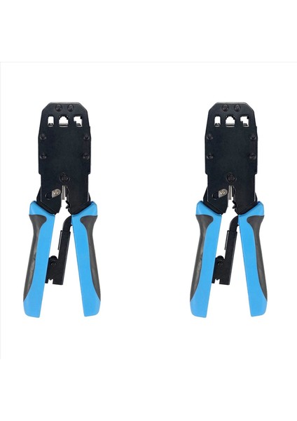 2x RJ45 Network Crimper 10P 8p 6p 4p Silping Araçları RJ45 RJ11 RJ12 RJ50 Konektörü Ethernet Kablosu (Yurt Dışından)