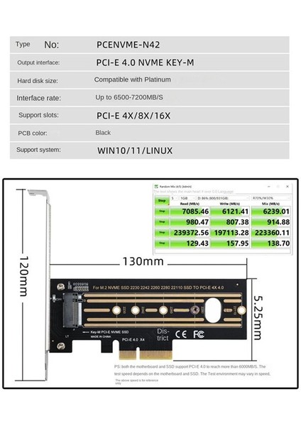 M 2 Nvme Ssd-Pcı-E 4 0 Adaptör Kartı Pcı-E X4 4 0 Gen4 Nvme Anahtar-M 2 Adaptör Kartı Desteği 2230/2242/2260/2280/22110 SSD (Yurt Dışından) fiyatları