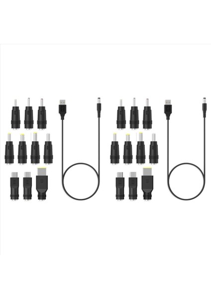 2x Dc Güç Kablosu Usb&#39 Ye 5 5x2 1 Çok Fonksiyonlu Dc Değiştirilebilir Fiş (Yurt Dışından)