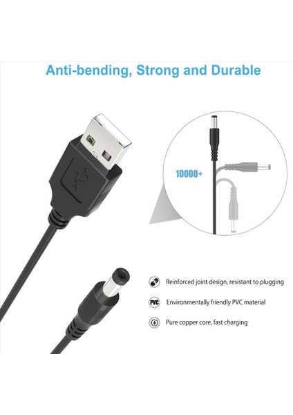2x Dc Güç Kablosu Usb&#39 Ye 5 5x2 1 Çok Fonksiyonlu Dc Değiştirilebilir Fiş (Yurt Dışından) fiyatları