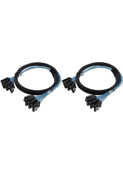 3x Sas Kablo Sata Kablosu Yüksek Hız 6gbps 4 Bağlantı Noktası/sunucu Sunucu Için 0 5 Metre (Yurt Dışından) fiyatları