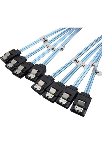 3x Sas Kablo Sata Kablosu Yüksek Hız 6gbps 4 Bağlantı Noktası/sunucu Sunucu Için 0 5 Metre (Yurt Dışından) indirimleri