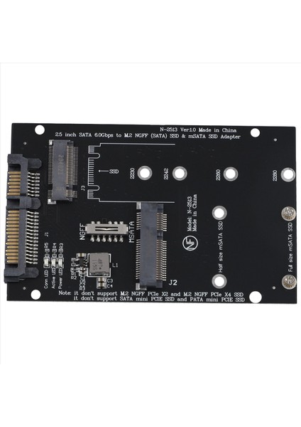 M 2 Ngff Msata SSD To 2 5inch Sata 3 0 Adaptör 2 Arada 1 Dönüştürücü Kartı Pc Dizüstü Bilgisayar Için (Yurt Dışından) modelleri