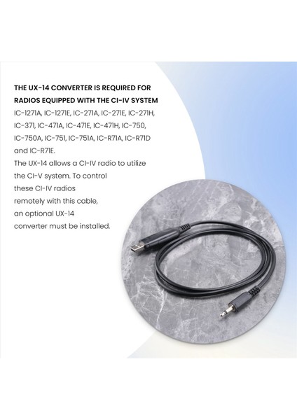 CD CT17 ile Icom Ct-17 IC-706 Radyo Için Cı-V Cat Arayüz Kablosu (Yurt Dışından) fiyatları