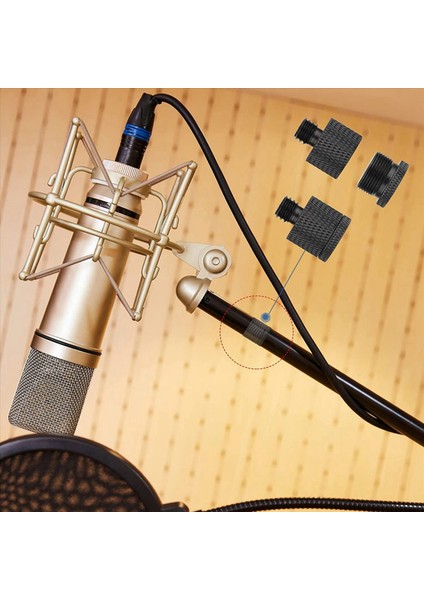 2set Mikrofon Stand Mic Boom Kol Seti Mikro Diş Adaptörleri-5/8 Dişi-3/8 Erkek ve 5/8 Dişi Ila 1/4 Erkek Vb (Yurt Dışından) indirimleri