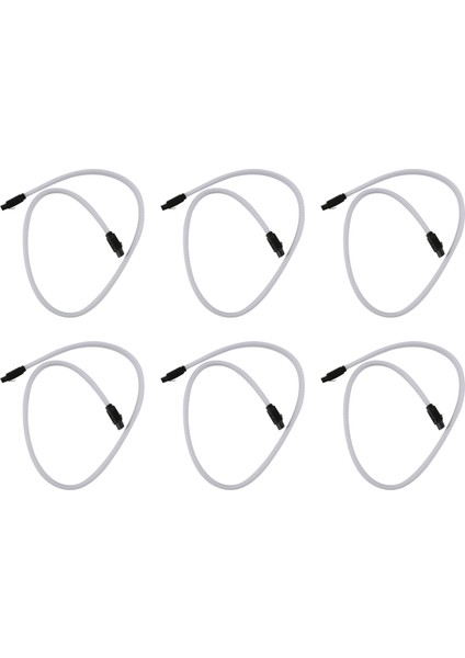 6x 50CM Sata 3 0 Iıı Sata3 7pin Veri Kablosu 6gb/s SSD Kabloları HDD Sabit Disk Veri Kablosu Naylonlu Kesen Premium Versiyon (Yurt Dışından)