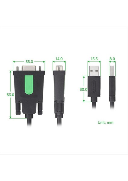 Waveshare USB - RS232 Seri Kablosu USB Tip A&#39 Dan Db9 Dıb9 FT232RL Chıp Çok Işlevli Çip Uygun Seri Kablo (Yurt Dışından) fiyatları