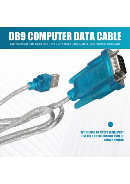 Db9 Bilgisayar Veri Kablosu Db9 9 Pin VGA Kadın Kablosu USB - R232 Arayüz Veri Kablosu (Yurt Dışından) fırsatları
