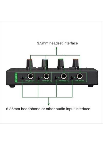 6 Kanal Mini Kulaklık Amplifikatörü HA400 Ultra Kompakt Stereo Ses Amplifikatörü Kulaklık Amplifikatörü Müzik Için (Yurt Dışından)