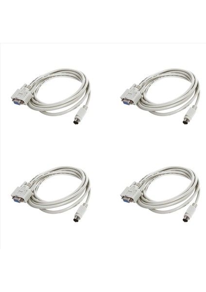4x DB9P Ila 8p Mini Din RS232 Indir Kablo Beyaz 8 2 Ft Plc Dvp-Eh Için (Yurt Dışından)