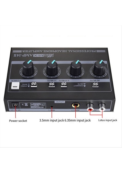 Amp - I4ⅱ Profesyonel 4 Kanallı Kulaklık Amplifikatörü Ses Kompakt Stereo Amp+6 35MM 3 5mm Giriş Ses Kontrolü Abd Fişi (Yurt Dışından) modelleri