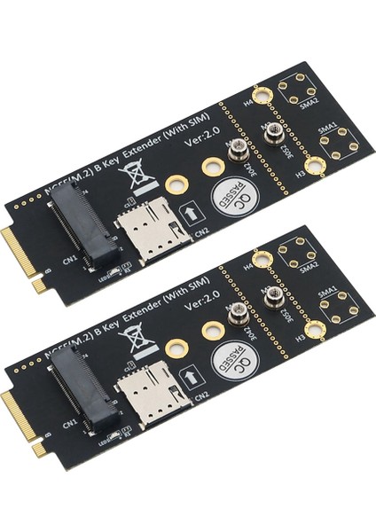 2x M 2 (Ngff) 3g/4g/5g Modülü Için Sım Yuvalı Anahtar B Adaptörü Nano Sım Kartını 3042/3052 Tip M 2 Anahtar B Kart Boyutu (Yurt Dışından)