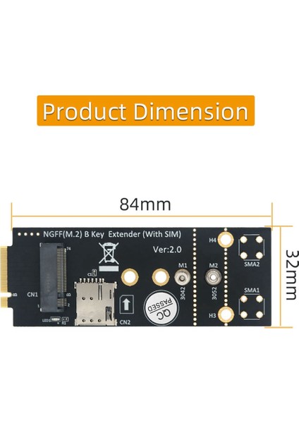 2x M 2 (Ngff) 3g/4g/5g Modülü Için Sım Yuvalı Anahtar B Adaptörü Nano Sım Kartını 3042/3052 Tip M 2 Anahtar B Kart Boyutu (Yurt Dışından) fırsatları