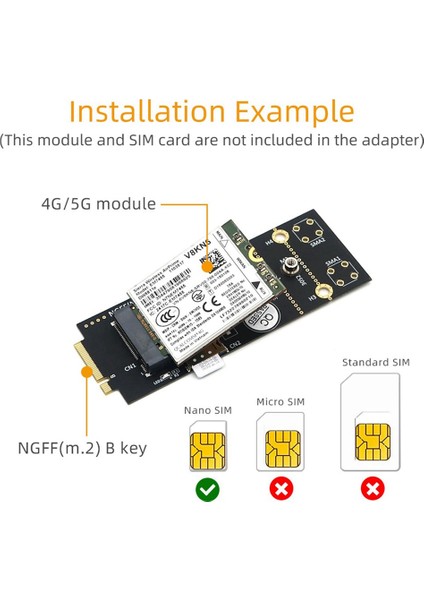 2x M 2 (Ngff) 3g/4g/5g Modülü Için Sım Yuvalı Anahtar B Adaptörü Nano Sım Kartını 3042/3052 Tip M 2 Anahtar B Kart Boyutu (Yurt Dışından) indirimleri