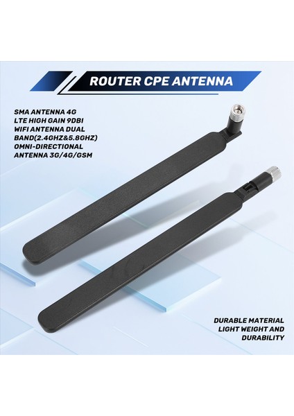 Sma Anten 4g Lte Yüksek Kazanç 9dbi Wifi Anten Çift Bant (2 4ghz ve 5 8ghz) Omni-Yönlü Anten 3g/4g/gsm (Yurt Dışından) fırsatları
