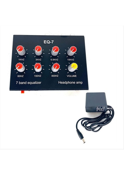 Eq-7 Ses Sinyal Kulaklık Amplifikatörü 7-Band Eq Ekolayzır 2 Kanal Dijital Ses Ekolayzer +12V Güç Adaptörü Abd Fişi (Yurt Dışından)