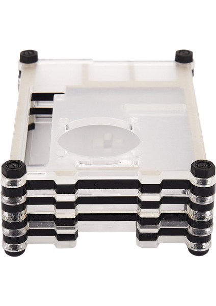 Raspberry Pi 4 Model B Için 4x Akrilik Şeffaf / Berrak ve Siyah Kasa Kapağı Raspberry Pi 4b Için Soğutma Fanı ile (Yurt Dışından) indirimleri