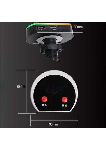 Kccpor Rgb Çok Function Taşınabilir Bilgisayar Masaüstü Anahtarı Kulaklık Stand Su Geçirmez Bilgisayar Ana Bilgisayar Güç Denetleyicisi B (Yurt Dışından)