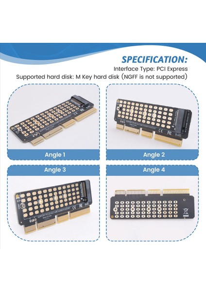 M2 Nvme Adaptör Kartı M2 SSD Nvme - Pcıe 4 0 X4 Yükseltici Kartı Sabit Sürücü Adaptörü 1u Sunucusu Için Mkey Adaptörünü (Yurt Dışından) indirimleri