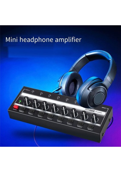 HA800S Ultra Kompakt Ses Amplifikatörü 8 Kanallar Mini Stereo Kulaklık Amplifikatörü Stereo Anahtarlama Gücü Amplifikatör-Ab Fişi (Yurt Dışından) fiyatları
