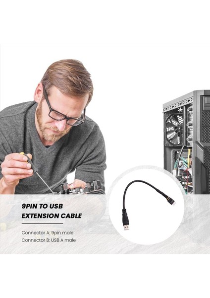 2pcs 20CM 9 Pin Erkek Harici USB Bir Erkek Pc Ana Pano Dahili Veri Uzatma Kablosu (Yurt Dışından) modelleri