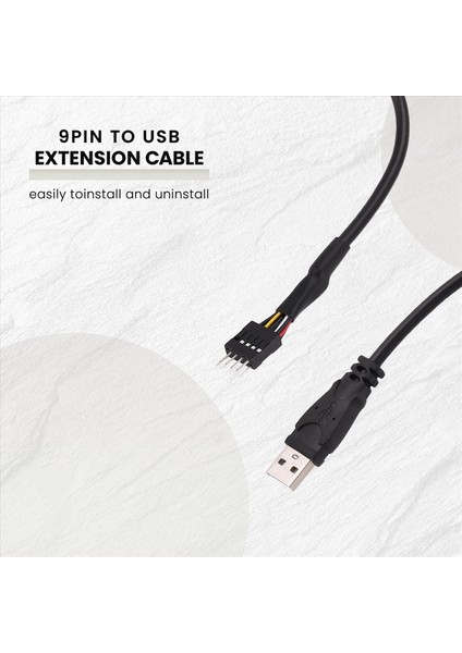 2pcs 20CM 9 Pin Erkek Harici USB Bir Erkek Pc Ana Pano Dahili Veri Uzatma Kablosu (Yurt Dışından) fırsatları