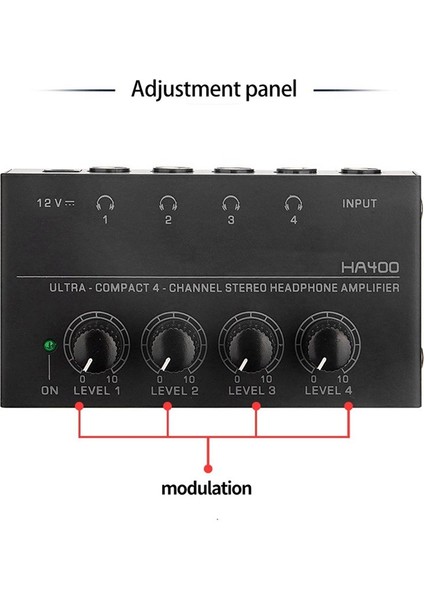 HA400 Kulaklık Amplifikatörü 4 Yollu Monitör Kulaklık Amplifikatör Kulaklık Monitörü Ab ile Amplifikatör (Yurt Dışından) fırsatları