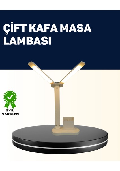 Ayarlanabilir Kısılabilir LED Masa Lambası | Entegre Kalemlik ve Telefon Tutucu Özellikli