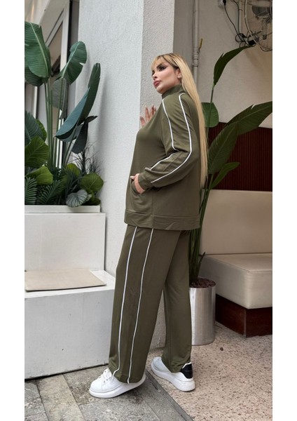 Kadın Büyük Beden Çift Biye Detay Likralı Kristal Iki Iplik Takım fiyatları