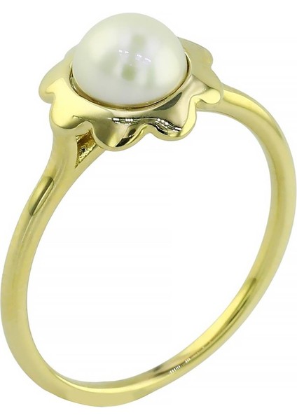 14 Ayar Altın Incili Yüzük - 0197133