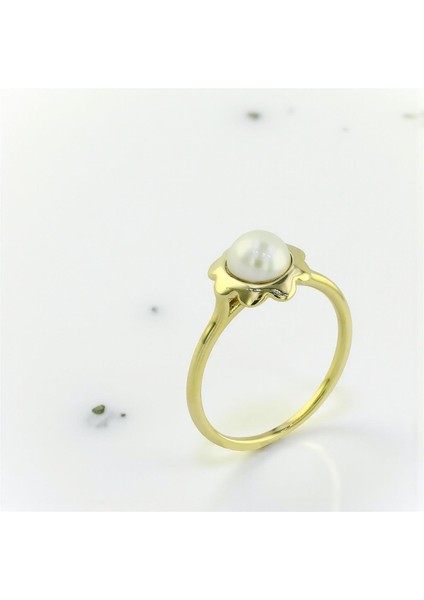14 Ayar Altın Incili Yüzük - 0197133 fiyatları