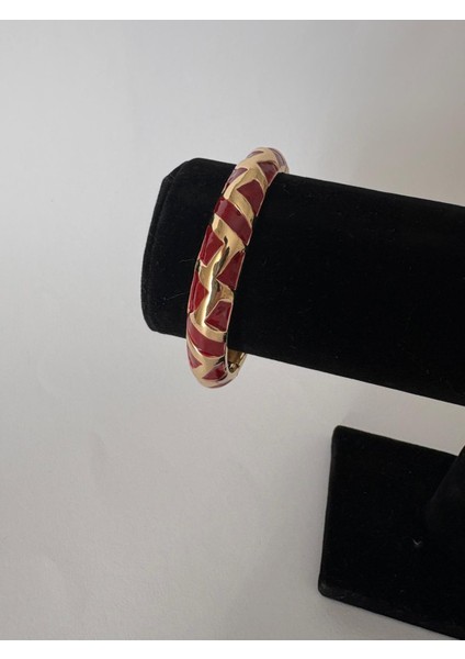 Özel Seri Üçgen Desen Kalın Bordo Renkli Kelepçe fırsatları