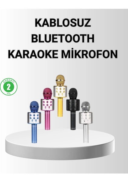 Bluetooth Karaoke Mikrofon – Yüksek Ses Kalitesi, Yankı Efektli, Uzun Ömürlü Pil
