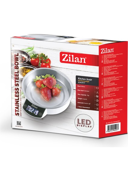 ZLN2977 Dijital Mutfak Tartısı | Kaseli | 5 kg | 1 gr Hassasiyet | LCD | Paslanmaz Çelik | Pil Dahil indirimleri