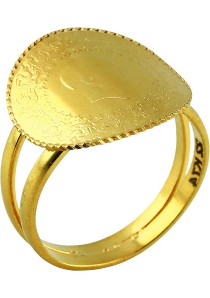 22 Ayar Altın Çeyrekli Yüzük - 0200033